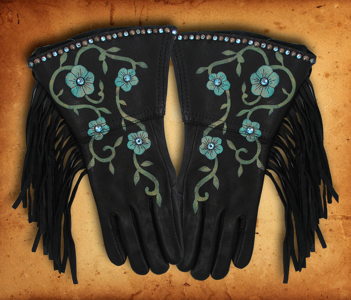 Desert Rose Gloves With Crystals
