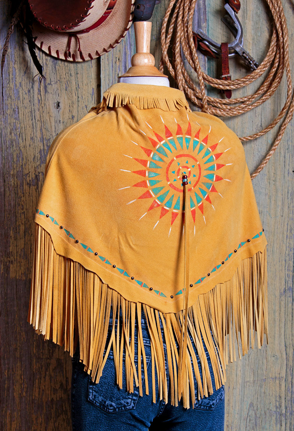 Spirit Shield Fringed Shawl