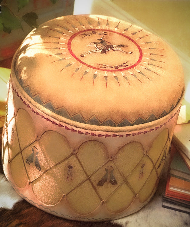 Straw Cayuse Tom Tom Hassock