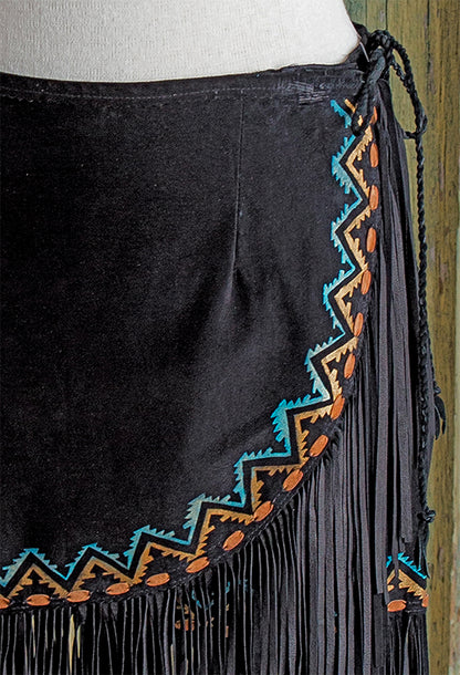 Black Aspen Mini Wrap Skirt