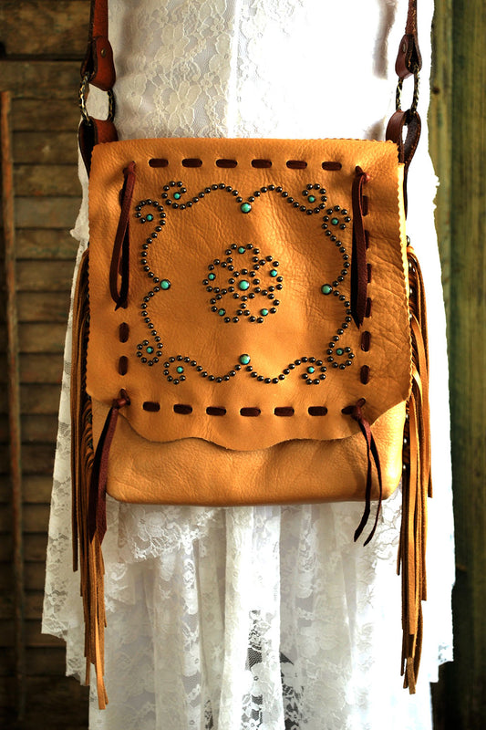 Cherokee Bag Floral Studs Flap