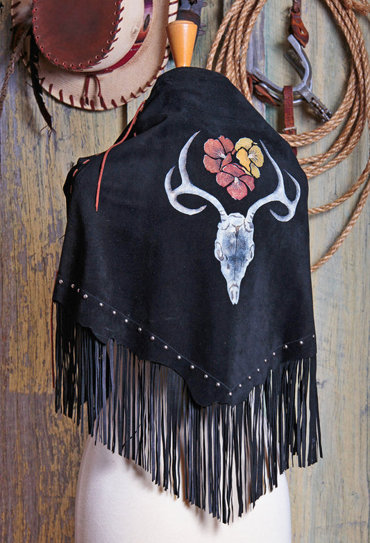 Deer Spirit Fringed Shawl