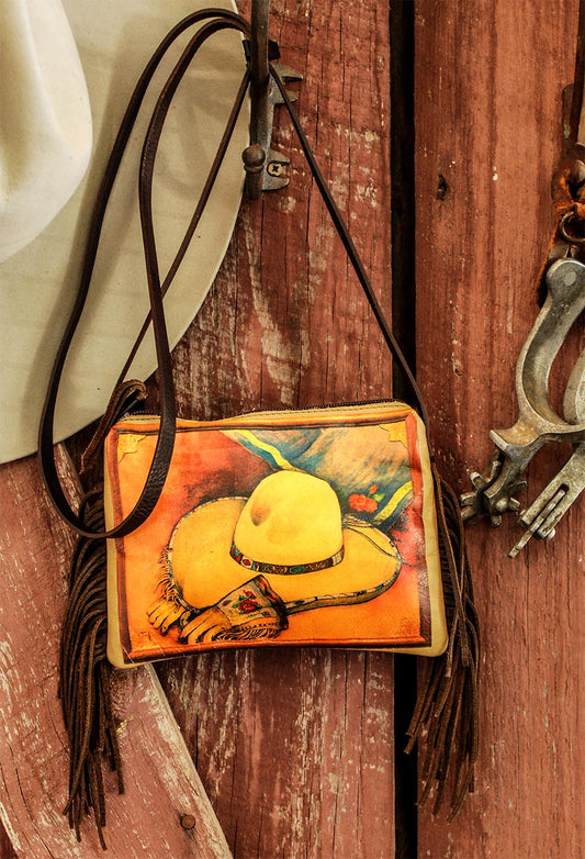 Hat and Gloves Bag with Fringe