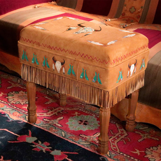 Buffalo Feather Vanity Bench