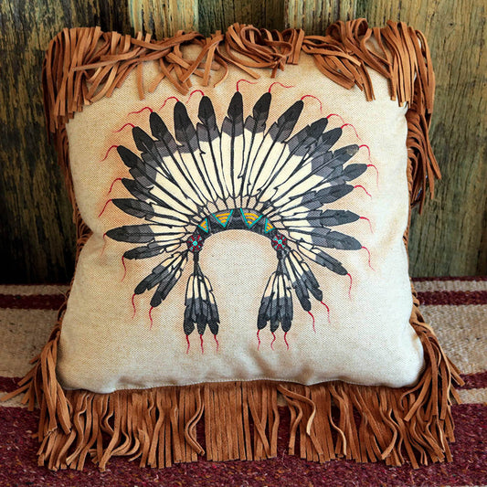 Headdress Linen Pillow