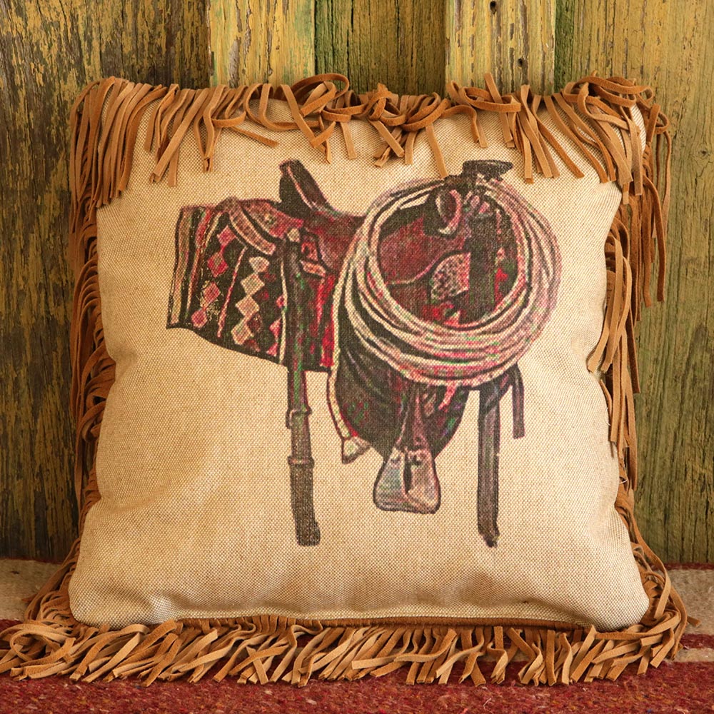 Rope and Saddle LInen Pillow
